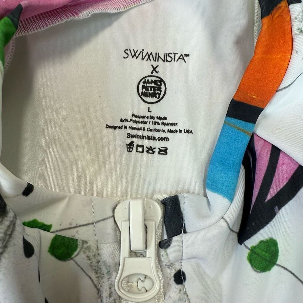 Swiminista X James Peter Henry girls Sydney print Sunshine swimsuit L New - Picture 4 of 6